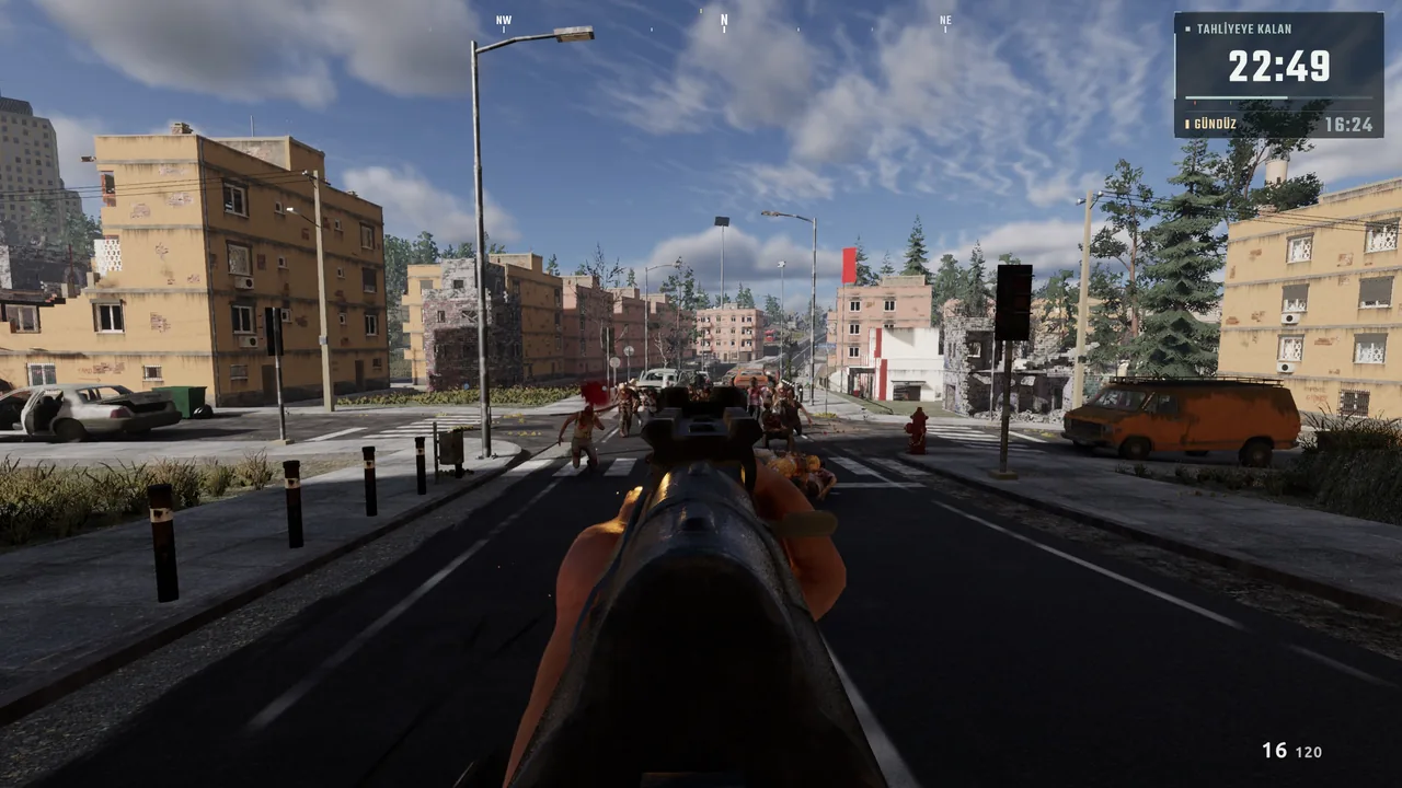 Firefight in the open