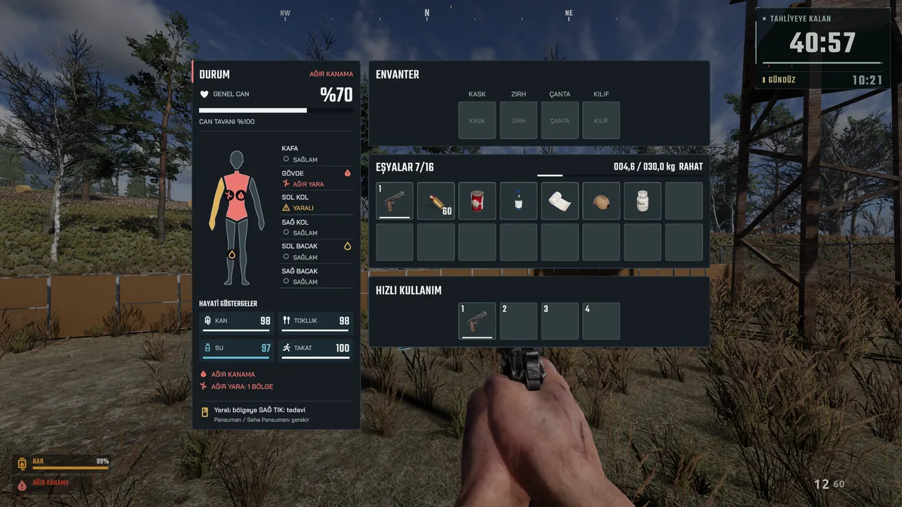 Inventory and health status